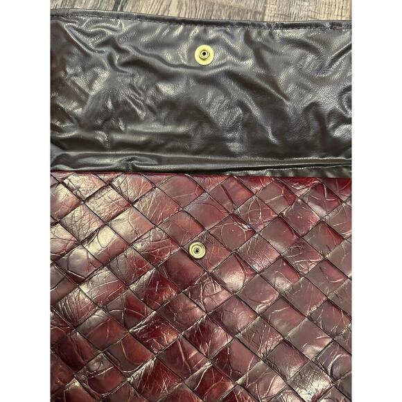 Vintage Women's Brown Intrecciato Leather Clutch - Picture 6 of 6